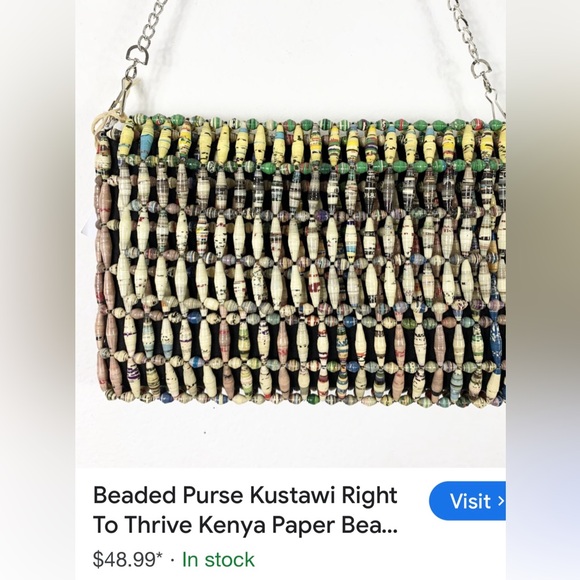 Beaded ladies Kenya paper clutch - Picture 5 of 5